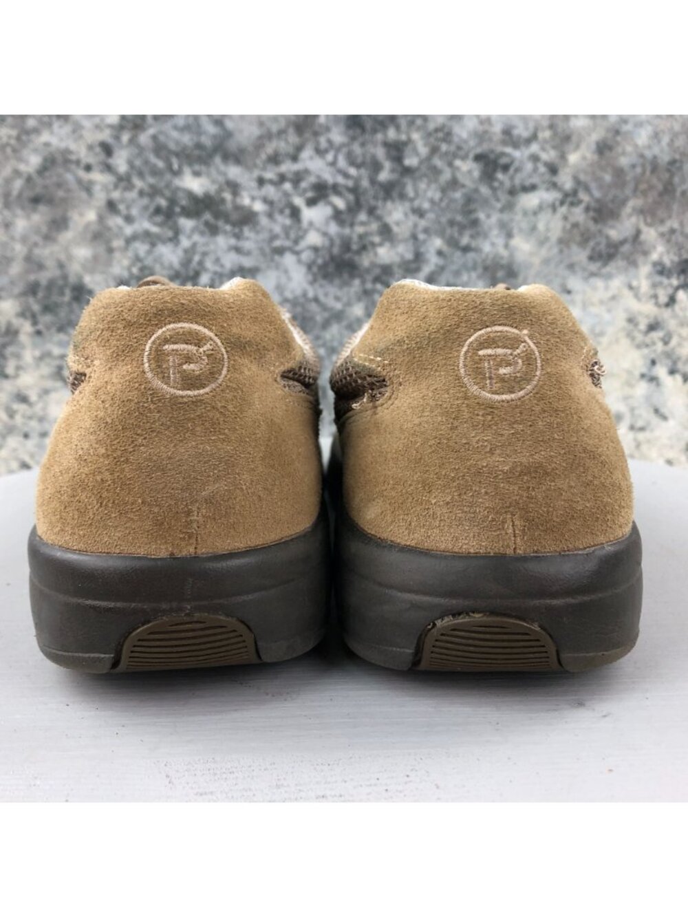 Propet Men's Size 9 Shadow Warm Taupe/Taupe Brown Lace-Up Sneakers Shoes M3213 - Picture 4 of 12